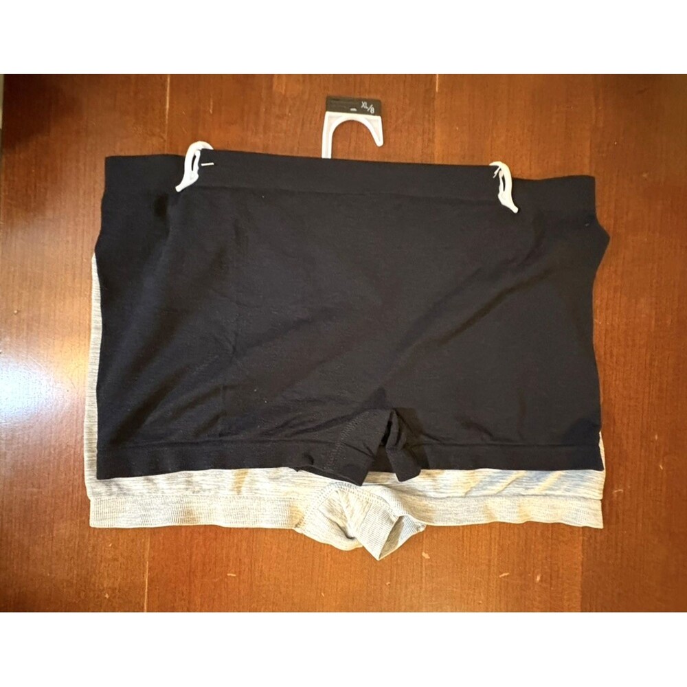 Boxer Briefs Women's Underwear Panties Boy Shorts, Size XL Black & Gray